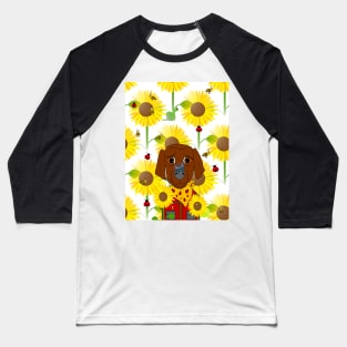 Dog Nature Lover Pattern Baseball T-Shirt